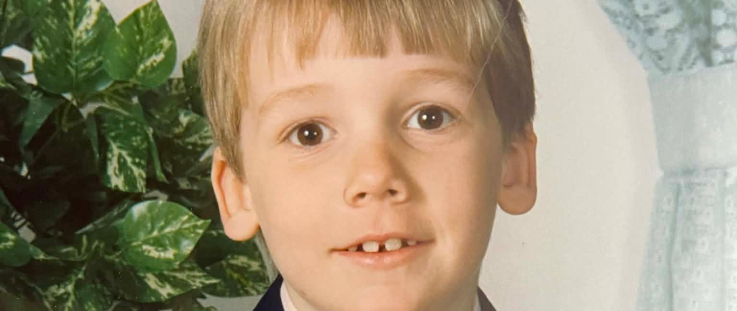 Portrait vintage mignon mais un peu kitsch du comédien Dan Gagnon