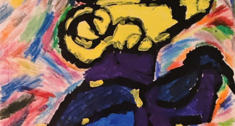 zoom sur une peinture du mur des arts